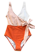 
                        
                          画像をギャラリービューアに読み込む, CUPSHE Women's One Piece Swimsuit Knotted Color Block Bathing Suit
                        
                      