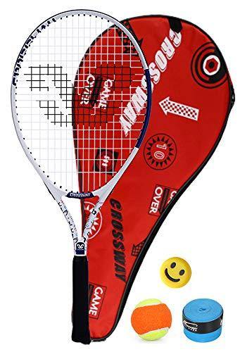 Crossway Sports 23" 25" Junior Tennis Racket 23 Inch 25 Inch Racquet Prestrung Aluminum w/ Youth Foam Training Ball - JOY2ESpree