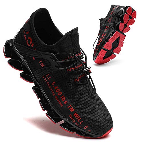 Pozvnn Mens Blade Sneakers Athletic Running Shoes Non Slip Walking Fashion Tennis Shoes