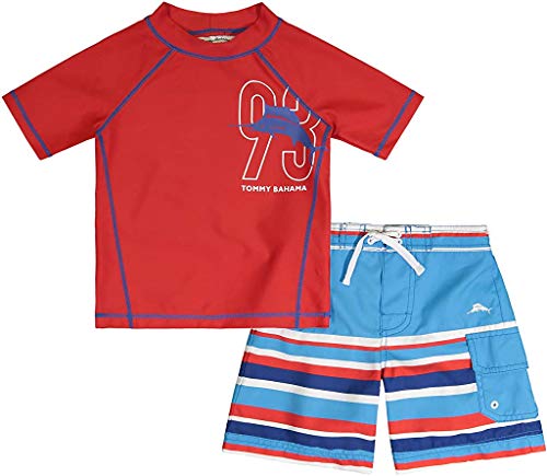 Tommy Bahama Boys' Rashguard and Trunks Swimsuit Set