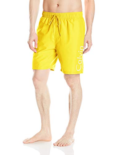 Calvin Klein Men's 7 Inch Elastic Waist Quick Dry Swim Trunk
