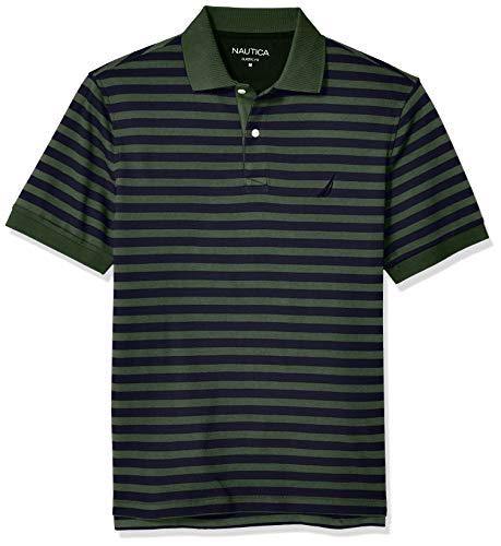 Nautica Men's Classic Fit 100% Cotton Soft Short Sleeve Stripe Polo Shirt - JOY2ESpree
