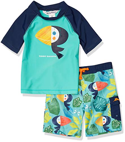 Tommy Bahama Boys' Rashguard and Trunks Swimsuit Set