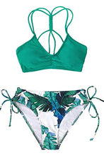 
                        
                          Load image into Gallery viewer, CUPSHE Women's Back Braided Straps Reversible Bottom Strappy Lace Up Bikini Sets
                        
                      