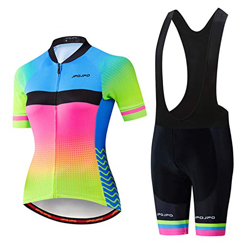 Women's Cycling Clothing Short Sleeve Bike Jersey Sets Bib Shorts Summer Cycling Sets Reflective