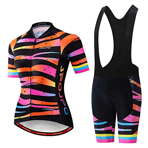 Women's Cycling Clothing Short Sleeve Bike Jersey Sets Bib Shorts Summer Cycling Sets Reflective