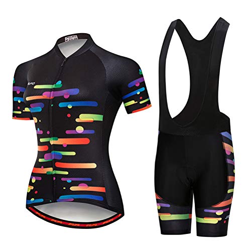 Women's Cycling Clothing Short Sleeve Bike Jersey Sets Bib Shorts Summer Cycling Sets Reflective