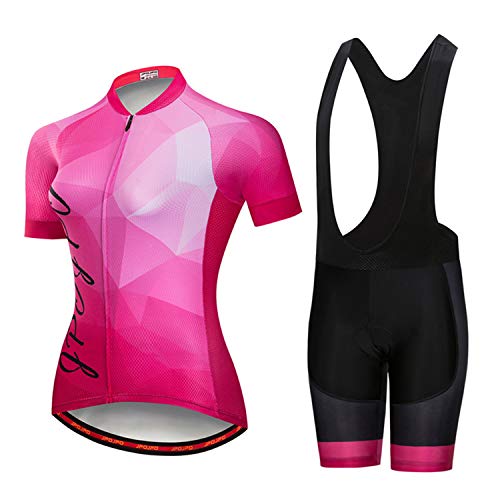 Women's Cycling Clothing Short Sleeve Bike Jersey Sets Bib Shorts Summer Cycling Sets Reflective