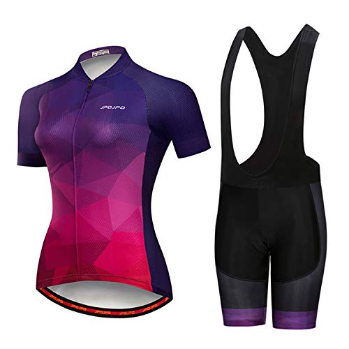 Women's Cycling Clothing Short Sleeve Bike Jersey Sets Bib Shorts Summer Cycling Sets Reflective