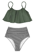 
                        
                          Muat gambar ke penampil Galeri, CUPSHE Women's High Waisted Falbala Bikini Set
                        
                      