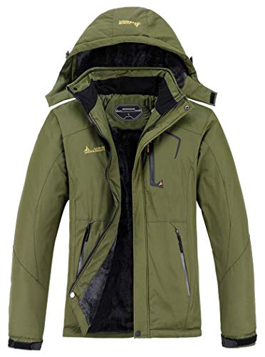MOERDENG Men's Waterproof Ski Jacket Warm Winter Snow Coat Mountain Windbreaker Hooded Raincoat Snowboarding Jackets
