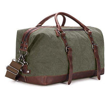 
                        
                          गैलरी व्यूवर में इमेज लोड करें, BAOSHA Canvas PU Leather Travel Tote Duffel Bag Carry on Bag Weekender Overnight Bag - JOY2ESpree
                        
                      