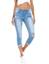 
                        
                          गैलरी व्यूवर में इमेज लोड करें, Resfeber Women's Ripped Boyfriend Jeans Cute Distressed Jeans Stretch Skinny Jeans with Hole
                        
                      