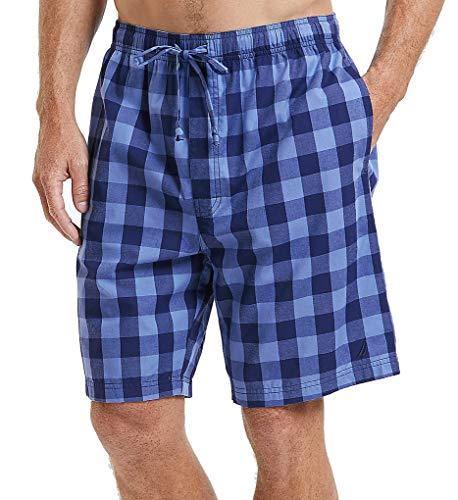 Nautica Men's Soft Woven 100% Cotton Elastic Waistband Sleep Pajama Short - JOY2ESpree