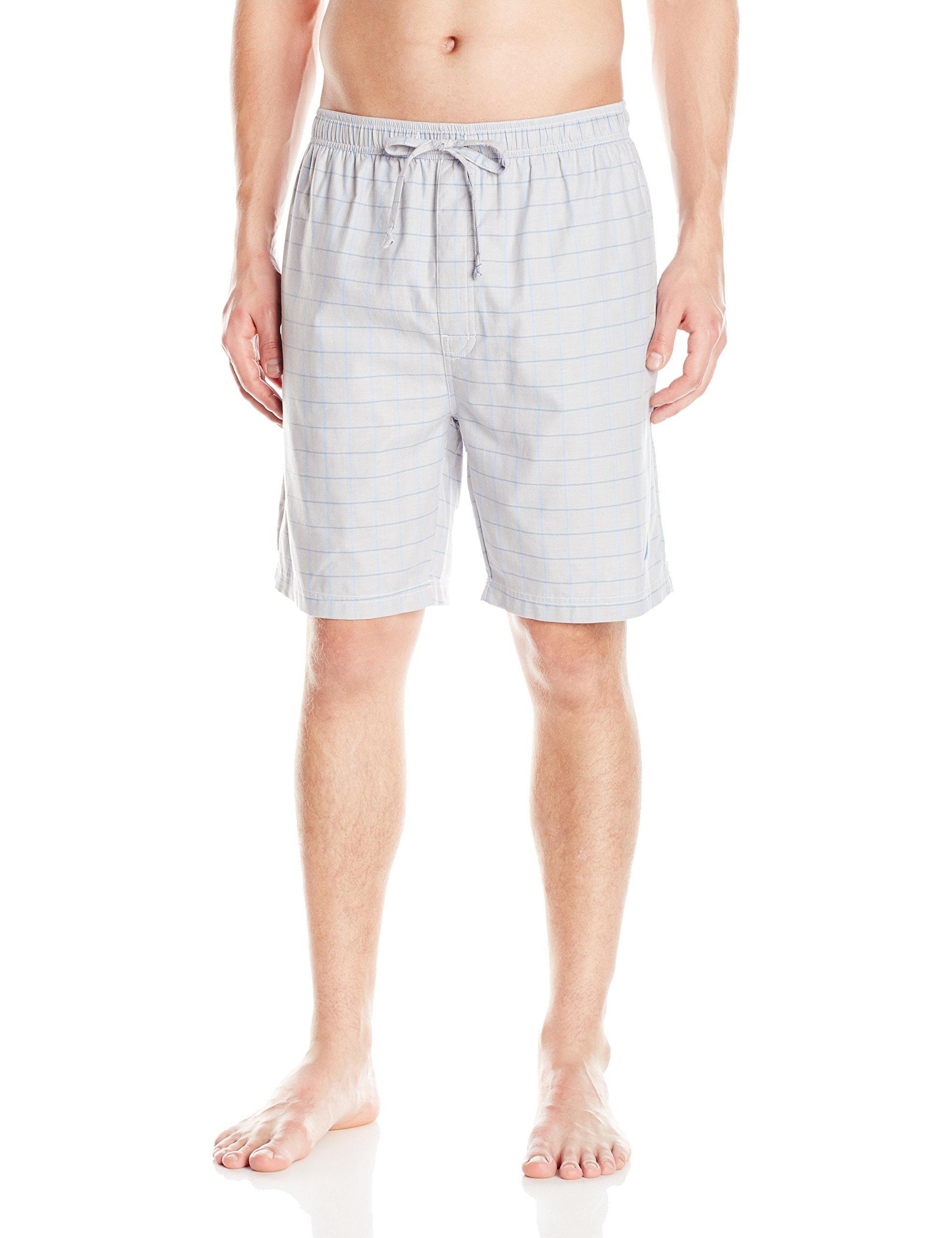 Nautica Men's Soft Woven 100% Cotton Elastic Waistband Sleep Pajama Short - JOY2ESpree