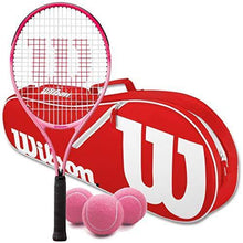 
                        
                          將圖片載入圖庫檢視器 Wilson Burn Pink Junior Tennis Racquet Bundled with a Advantage II Racquet Holder and a Can of Pink Tennis Balls - JOY2ESpree
                        
                      