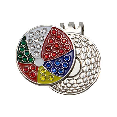 DA VINCI Magnetic Golf Hat Clip with 1 Inch Bling Metal Golf Ball Marker - JOY2ESpree