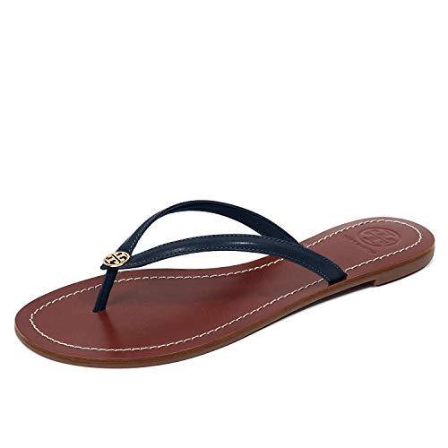 Tory Burch Womens Terra Thong Leather Open Toe Casual Slide Sandals - JOY2ESpree