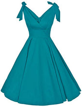 
                        
                          Muat gambar ke penampil Galeri, GownTown Women's 1950s V-Neck Bowknot Swing Cocktail Dress
                        
                      