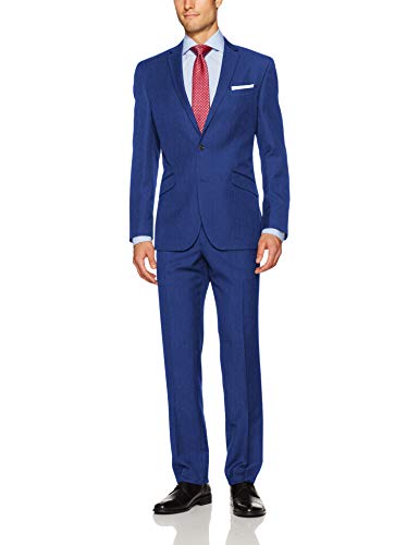Unlisted by Kenneth Cole Men's 2 Button Slim Fit Suit with Hemmed Pant