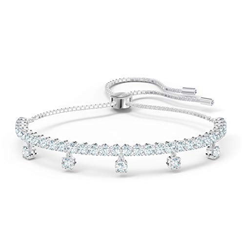SWAROVSKI Women's Subtle Bracelet Jewelry Collection, Rhodium Finish, Clear Crystals - JOY2ESpree