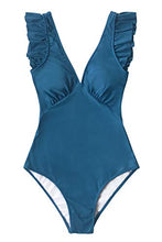 
                        
                          गैलरी व्यूवर में इमेज लोड करें, CUPSHE Women's One Piece Swimsuit V Neck Ruched Ruffle Shoulder Swimwear Bathing Suits
                        
                      