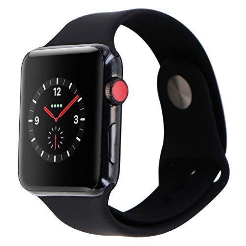Apple Watch Series 3 (GPS + Cellular, 38MM) - Space Gray Aluminum Case with Black Sport Band (Renewed) - JOY2ESpree