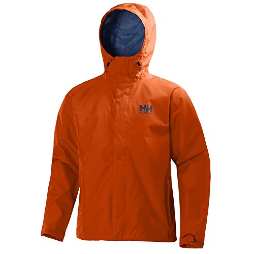 Helly Hansen Men's Seven J Waterproof, Windproof, and Breathable Rain Jacket with Hood
