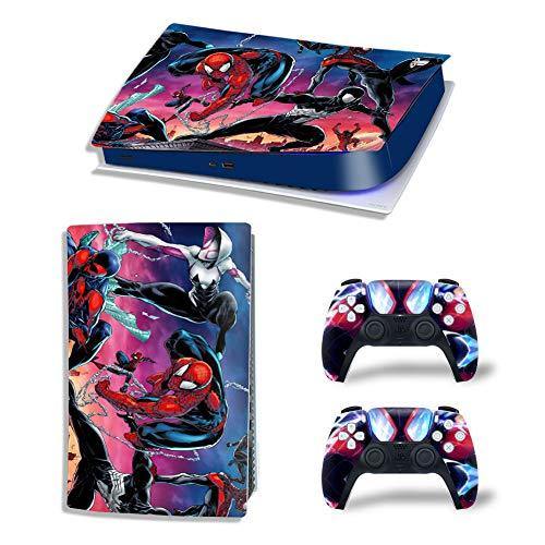 Mmoptop PS5 Skin for Playstation 5 Disc Version Console and Controller Vinyl Cover Skins Wrap - Black Pan-Ther - JOY2ESpree
