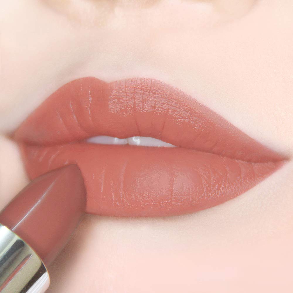 Semi Matte Vegan Lipstick with Creamy Satin Finish, Burnt Sienna