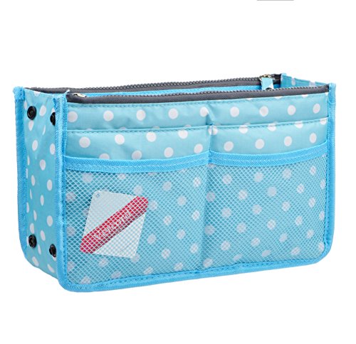 Vercord Updated Purse Handbag Organizer Insert Liner Bag in Bag 13 Pockets Purple Small