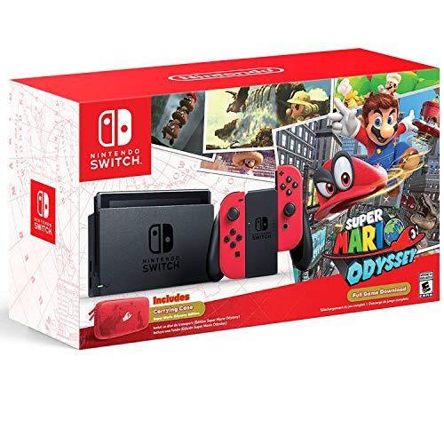 Newest Nintendo Switch with Neon Blue and Neon Red Joy-Con - 6.2" Touchscreen LCD Display - JOY2ESpree