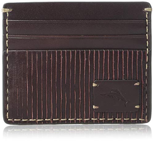 Tommy Bahama Men's 100% Leather Slim Card Case Carrier Wallet