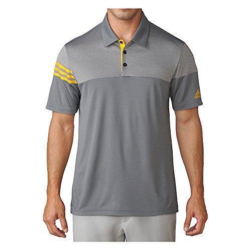 adidas Golf Men's 3-Stripes Heather Block Polo - JOY2ESpree