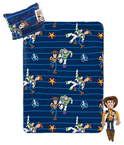 Jay Franco Mine craft Travel Set - 3 Piece Kids Travel Set Includes Blanket, Pillow