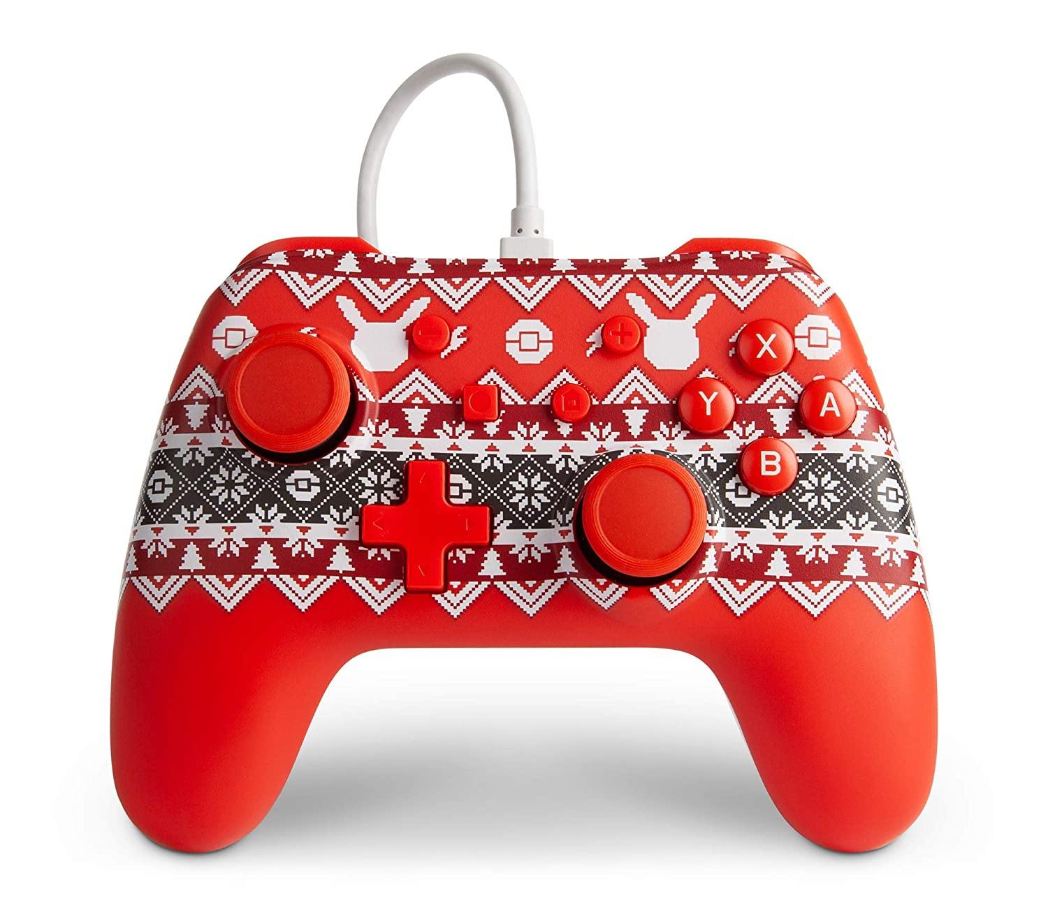 PowerA Enhanced Wired Controller for Nintendo Switch - Mario White, Gamepad, Wired Video Game Controller, Gaming Controller - Nintendo Switch - JOY2ESpree
