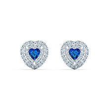 
                        
                          Load image into Gallery viewer, SWAROVSKI Women's One Heart Jewelry Collection, Rhodium Finish, Blue Crystals, Clear Crystals - JOY2ESpree
                        
                      