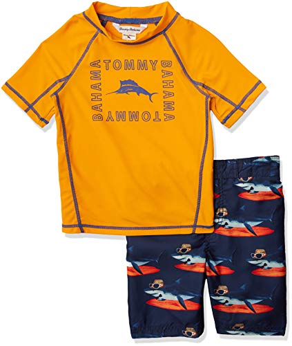 Tommy Bahama Boys' Rashguard and Trunks Swimsuit Set