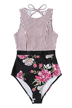 
                        
                          將圖片載入圖庫檢視器 CUPSHE Women's Striped Leafy One Piece Swimsuit
                        
                      