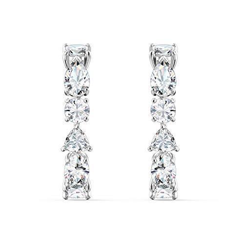 SWAROVSKI Women's Tennis Deluxe Jewelry Collection, Rhodium Finish, Rose Gold Tone Finish, Clear Crystals - JOY2ESpree