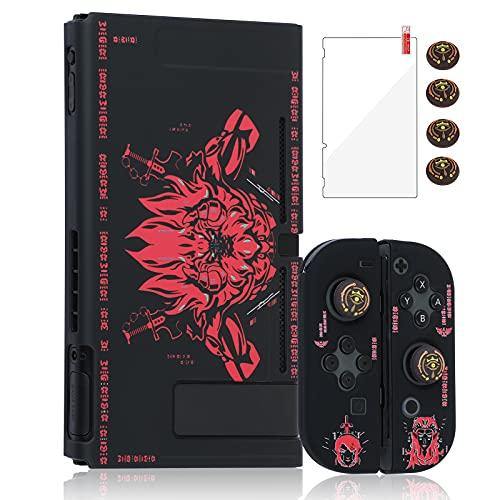Dockable Case for Nintendo Switch,Protective Case Cover for Joy-Con Controllers with 4 Thumb Grips and Glass Screen Protector(The Legend of Zelda) - JOY2ESpree