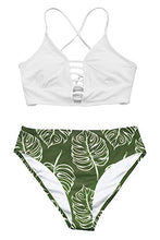 
                        
                          Load image into Gallery viewer, CUPSHE Women’s Bikini Swimsuit Floral Print Lace Up Strappy Two Piece Bathing Suit
                        
                      