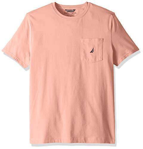 Nautica Men's Solid Crew Neck Short-Sleeve Pocket T-Shirt - JOY2ESpree