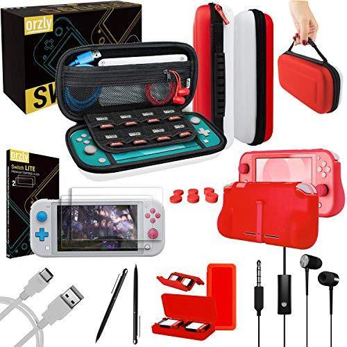 Orzly Accessories Bundle Compatible for use with Nintendo Switch Lite - JOY2ESpree