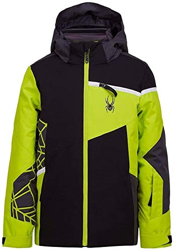 Spyder Boy’s Challenger Ski Jacket – Kids Full Zip Hooded Winter Coat