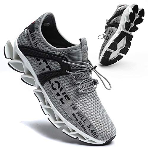 Pozvnn Mens Blade Sneakers Athletic Running Shoes Non Slip Walking Fashion Tennis Shoes