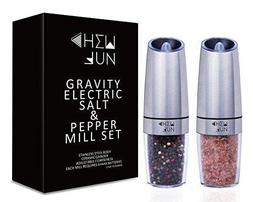 Electric Gravity Pepper Grinder or Salt Mill with Adjustable Coarseness . - JOY2ESpree