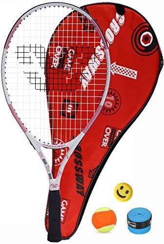 Crossway Sports 23" 25" Junior Tennis Racket 23 Inch 25 Inch Racquet Prestrung Aluminum w/ Youth Foam Training Ball - JOY2ESpree