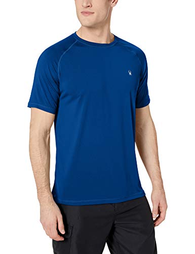 Spyder Men's Hydro Stretch Swim T-Shirt - Quick Dry Short Sleeve Rash Guard Tee
