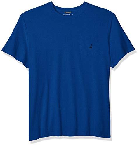 Nautica Men's Solid Crew Neck Short-Sleeve Pocket T-Shirt - JOY2ESpree